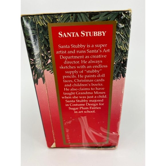 Vintage SantaKins Collectables Santa Stubby First Edition Santa's Best Ornament - Picture 4 of 4